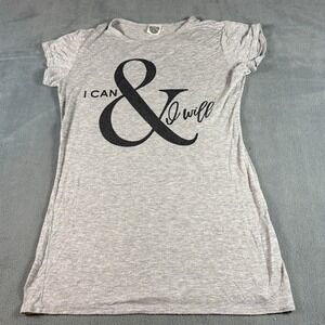 Color Bear Womens Heather Gray Short Sleeve T-Shirt Mini Dress Size Small